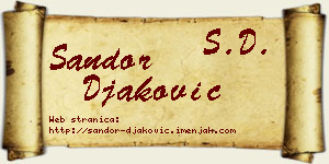 Šandor Đaković vizit kartica